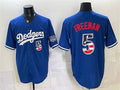 Los Angeles Dodgers #5 Freddie Freeman Royal 250 Fourth of July Stitched Baseball Jersey