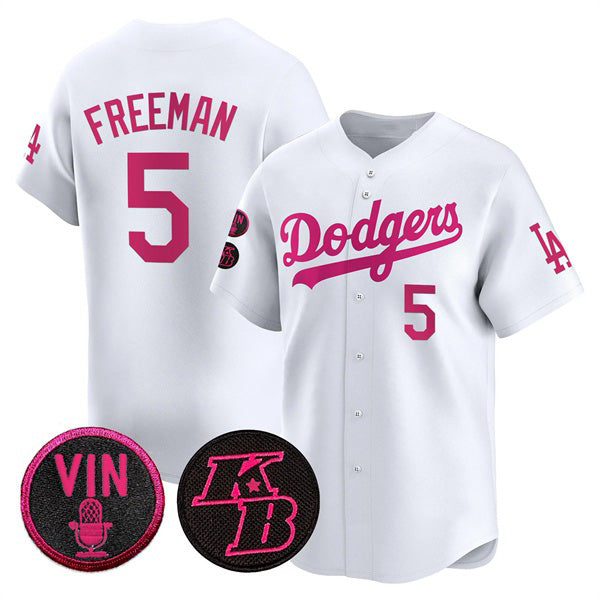 Los Angeles Dodgers #5 Freddie Freeman White 2026 Mother’s Day Vapor Premier Limited Stitched Baseball Jersey