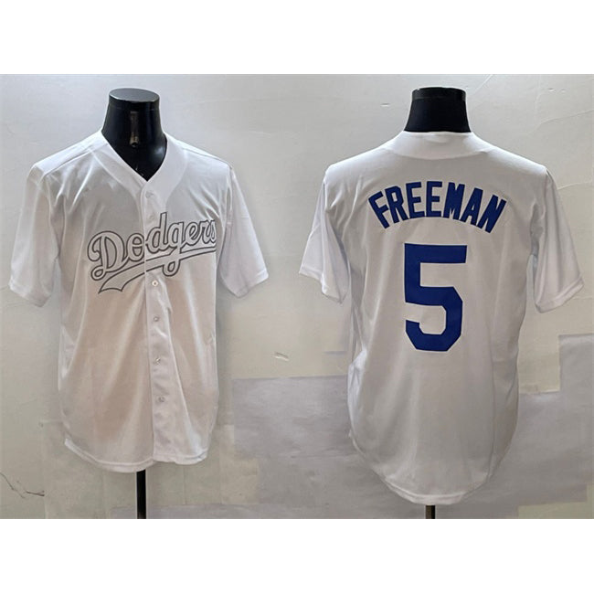Los Angeles Dodgers #5 Freddie Freeman White Fashion Cool Base Stitched Baseball Jersey