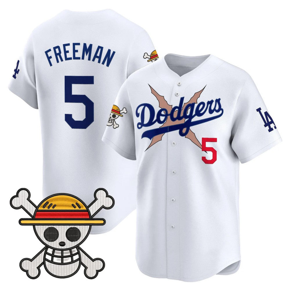 Los Angeles Dodgers #5 Freddie Freeman White x One Piece Vapor Premier Limited Baseball Stitched Jersey