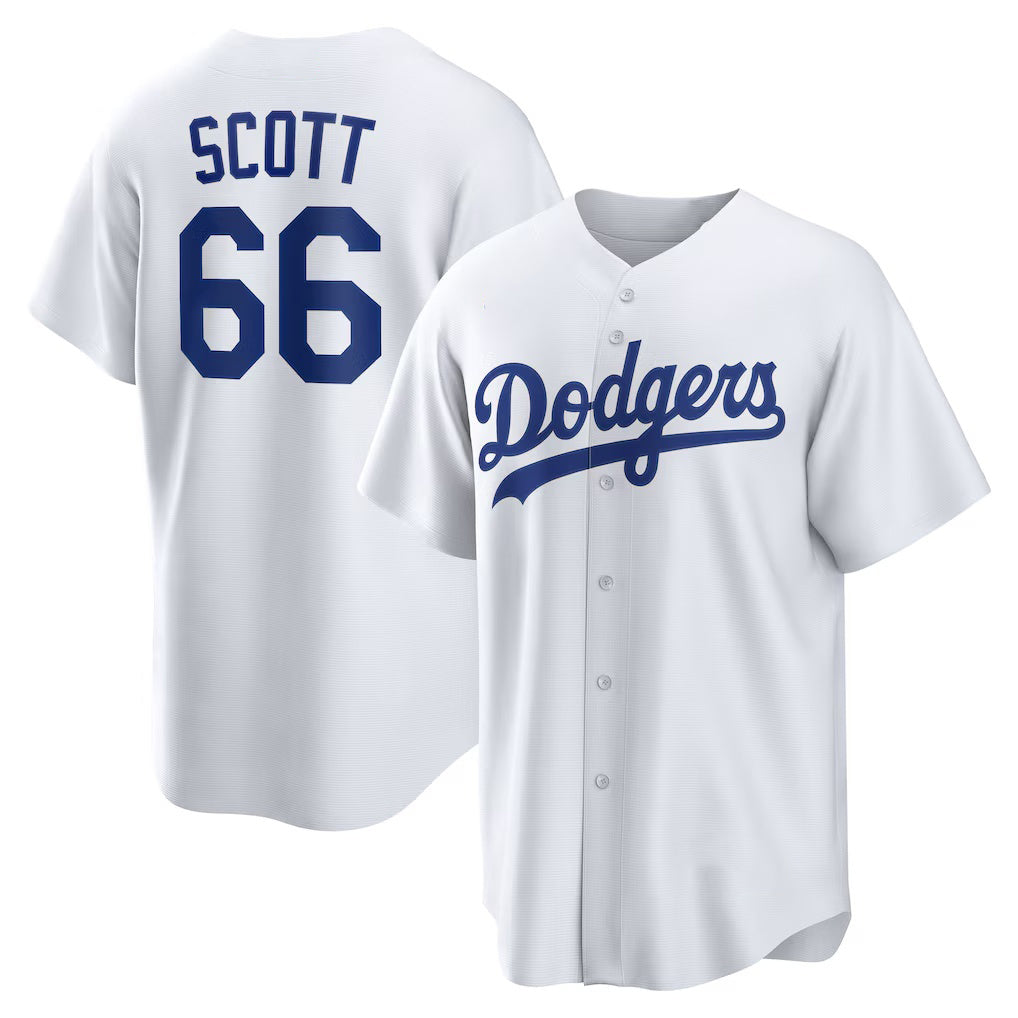 Los Angeles Dodgers #66 Tanner Scott White Home Replica Baseball Jersey
