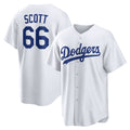 Los Angeles Dodgers #66 Tanner Scott White Home Replica Baseball Jersey
