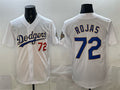 Los Angeles Dodgers #72 Miguel Rojas White 2026 Gold Collection Stadium Stitched Baseball Jersey