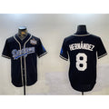 Los Angeles Dodgers #8 Enrique Hernández Black 2024 World Series Cool Base Stitched Baseball Jersey