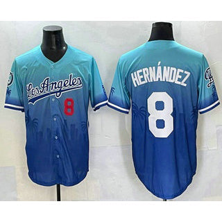 Los Angeles Dodgers #8 Enrique Hernandez Blue 2025 City Connect Limited Stitched Baseball Jersey
