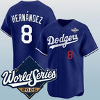 Los Angeles Dodgers #8 Enrique Hernández Blue 2025 World Series Vapor Limited Stitched Baseball Jersey