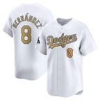 Los Angeles Dodgers #8 Enrique Hernández White 2025 Gold Collection Limited Stitched Baseball Jersey