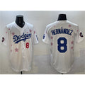 Los Angeles Dodgers #8 Enrique Hernández White 2025 Tokyo Series Limited Stitched Baseball Jersey