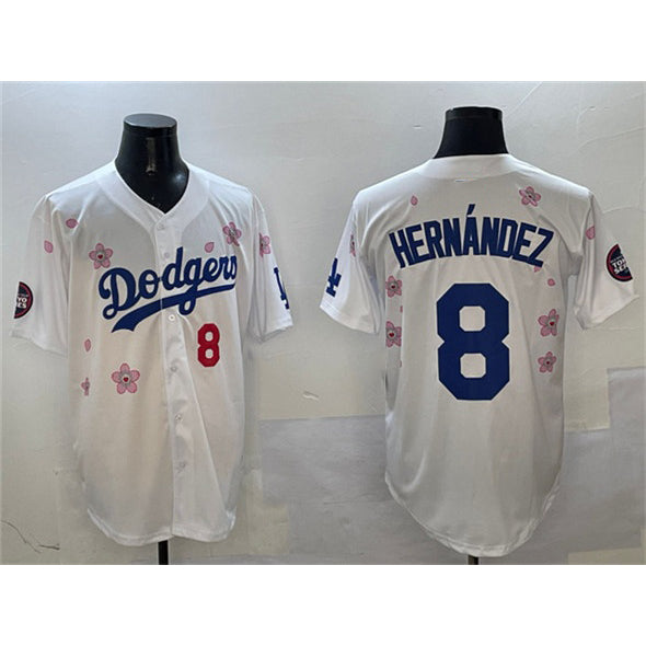 Los Angeles Dodgers #8 Enrique Hernández White 2025 Tokyo Series Limited Stitched Baseball Jersey