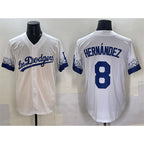 Los Angeles Dodgers #8 Enrique Hernández White City Connect Cool Base Stitched Baseball Jersey