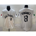Los Angeles Dodgers #8 Enrique Hernández White Mexico 2025 LA Gothic Style With Fernando Patch Vapor Premier Limited Stitched Baseball Jersey
