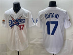 Los Angeles Dodgers x One Piece #17 Shohei Ohtani White Vapor Premier Limited Stitched Baseball Jersey