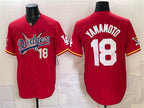 Los Angeles Dodgers x One Piece #18 Yoshinobu Yamamoto Red Vapor Premier Limited Stitched Baseball Jersey