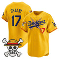 Los Angeles Dodgers #17 Shohei Ohtani Gold x One Piece Vapor Premier Limited Baseball Stitched Jersey