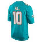 M.Dolphins #10 Tyreek Hill Aqua Game Football Jersey