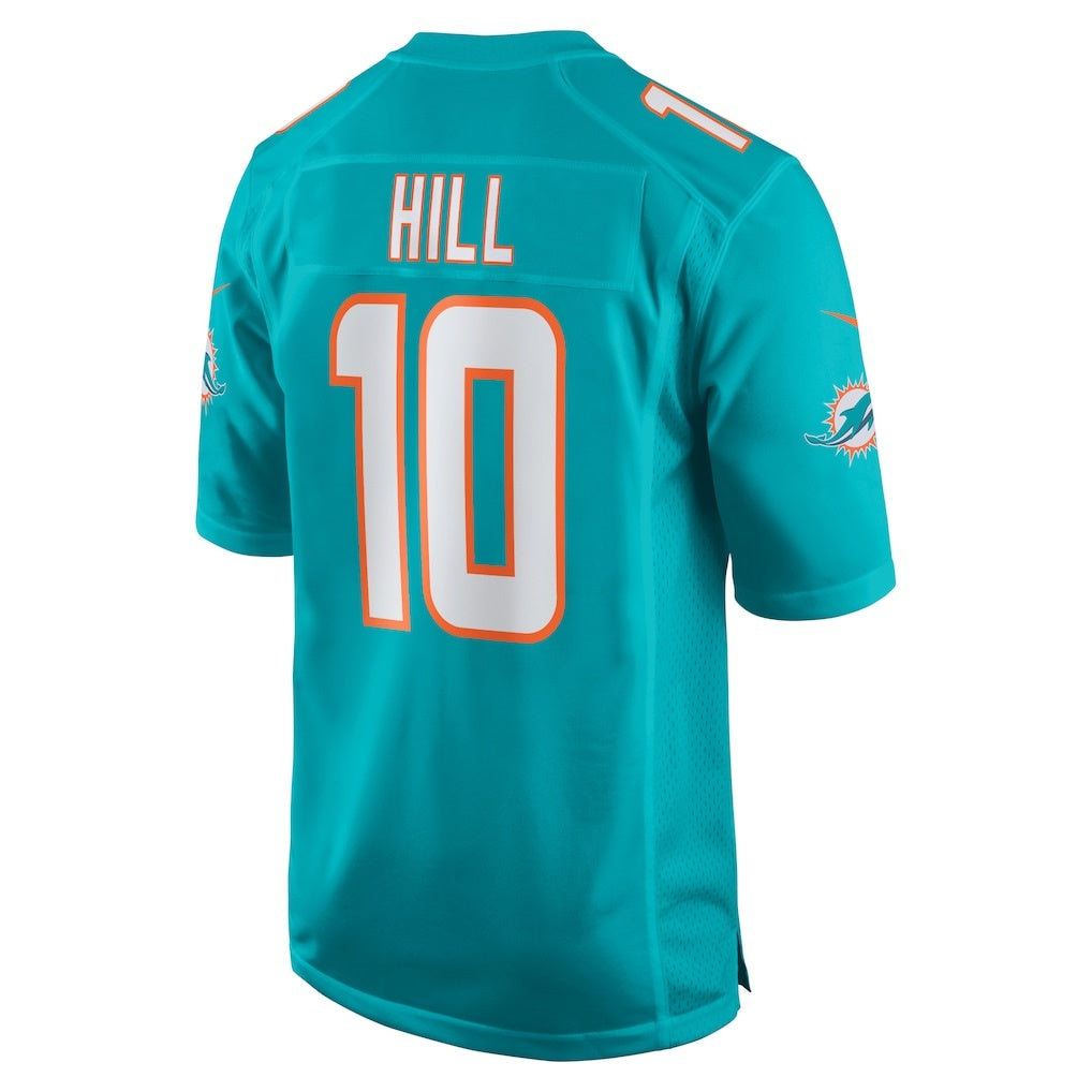 M.Dolphins #10 Tyreek Hill Aqua Game Football Jersey
