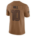M.Dolphins #10 Tyreek Hill Brown Salute To Service Limited Football Jersey