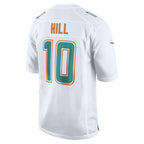 M.Dolphins #10 Tyreek Hill White Fashion Game Football Jersey