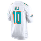 M.Dolphins #10 Tyreek Hill White Game Football Jersey