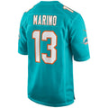 M.Dolphins #13 Dan Marino Aqua Game Retired Player Football Jersey
