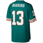 M.Dolphins #13 Dan Marino Mitchell & Ness Aqua Big & Tall Retired Player Replica Football Jersey