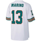 M.Dolphins #13 Dan Marino Mitchell & Ness White Big & Tall Retired Player Replica Football Jersey