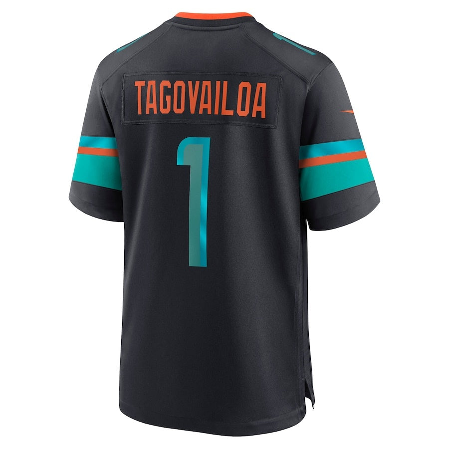 M.Dolphins #1 Tua Tagovailoa 2025 Rivalries Collection Game Jersey - Pitch Blue