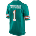 M.Dolphins #1 Tua Tagovailoa Aqua Alternate Game Football Jersey