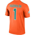 M.Dolphins #1 Tua Tagovailoa Inverted Legend Player Performance Top - Orange