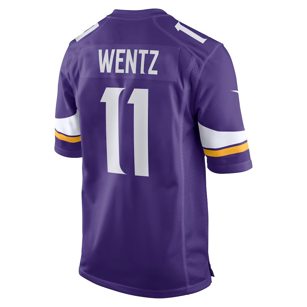 MN.Vikings #11 Carson Wentz Purple Team Game Jersey