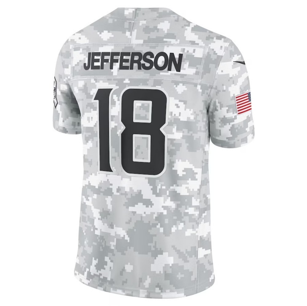 Justin Jefferson Vikings #18 Camo 2024 Salute to Service Limited Stitched Football Jersey