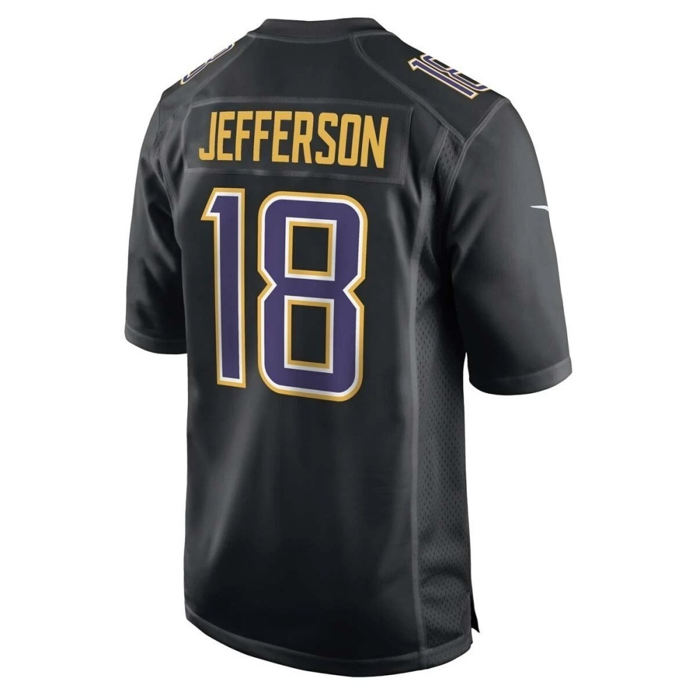Justin Jefferson Vikings #18 Black Player Sport Shirt Adult Stitched Football Jersey