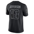 Justin Jefferson Vikings #18 Black RFLCTV Limited Stitched Football Jersey