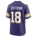Justin Jefferson Vikings #18 Purple Classic Player Game Stitched Football Jersey