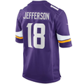 Justin Jefferson Vikings #18 Purple Game Game Stitched Football Jersey
