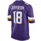 Justin Jefferson Vikings #18 Purple Game Game Stitched Football Jersey