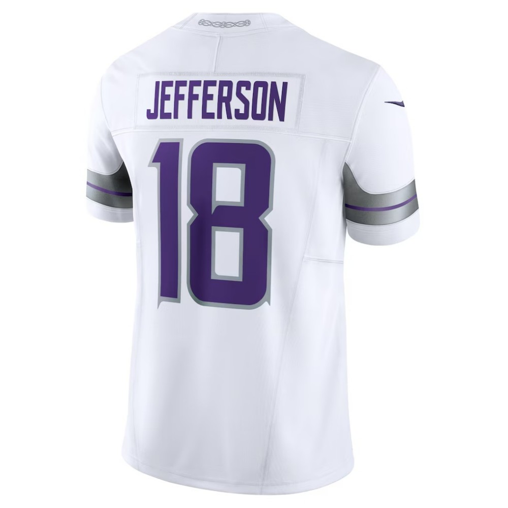 Justin Jefferson Vikings #18 White Alternate Vapor F.U.S.E. Limited Stitched Football Jerseys