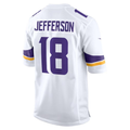 Justin Jefferson Vikings #18 White Game Player Stitched Football Jerseys