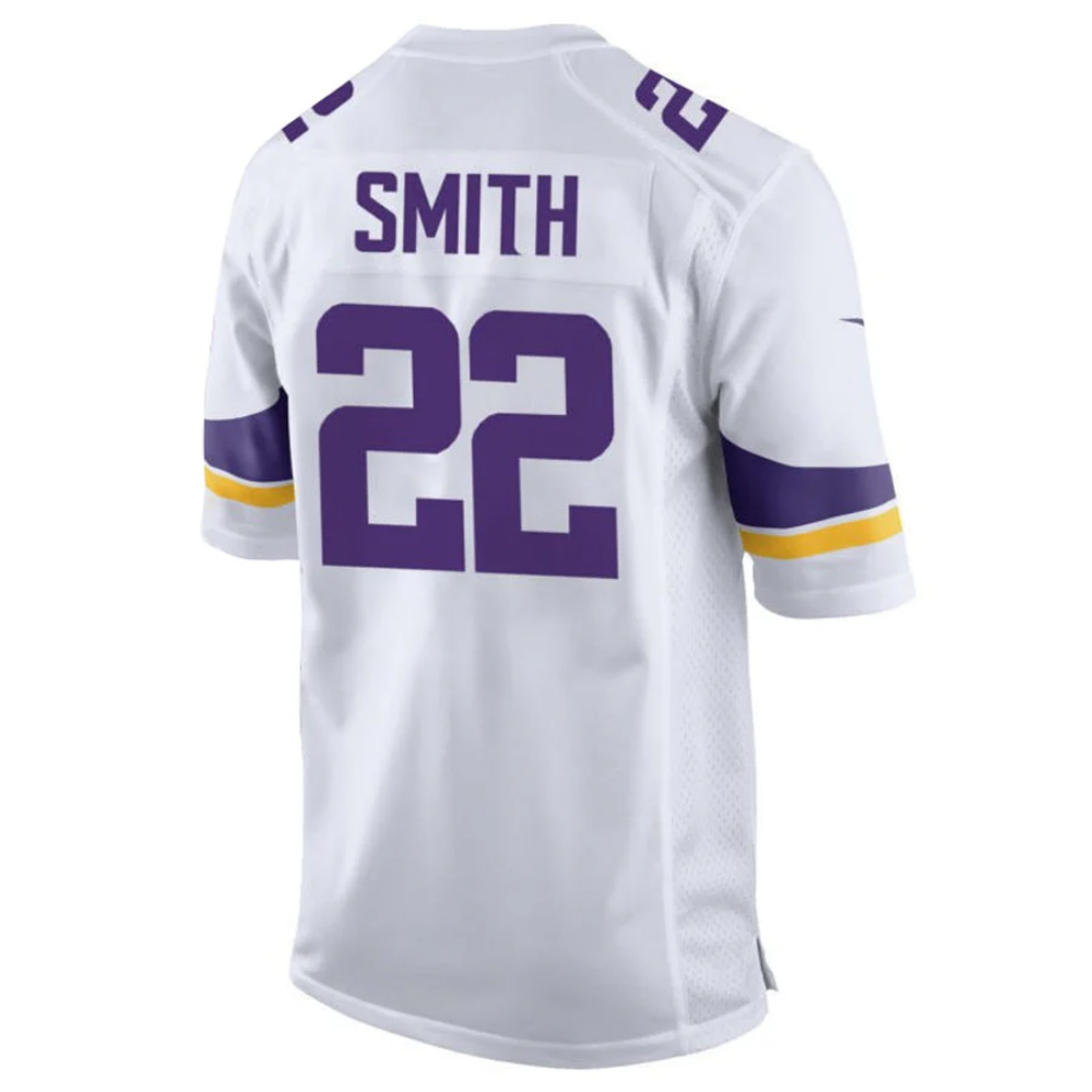 Harrison Smith Vikings #22 White Home Game Stitched Football Jersey