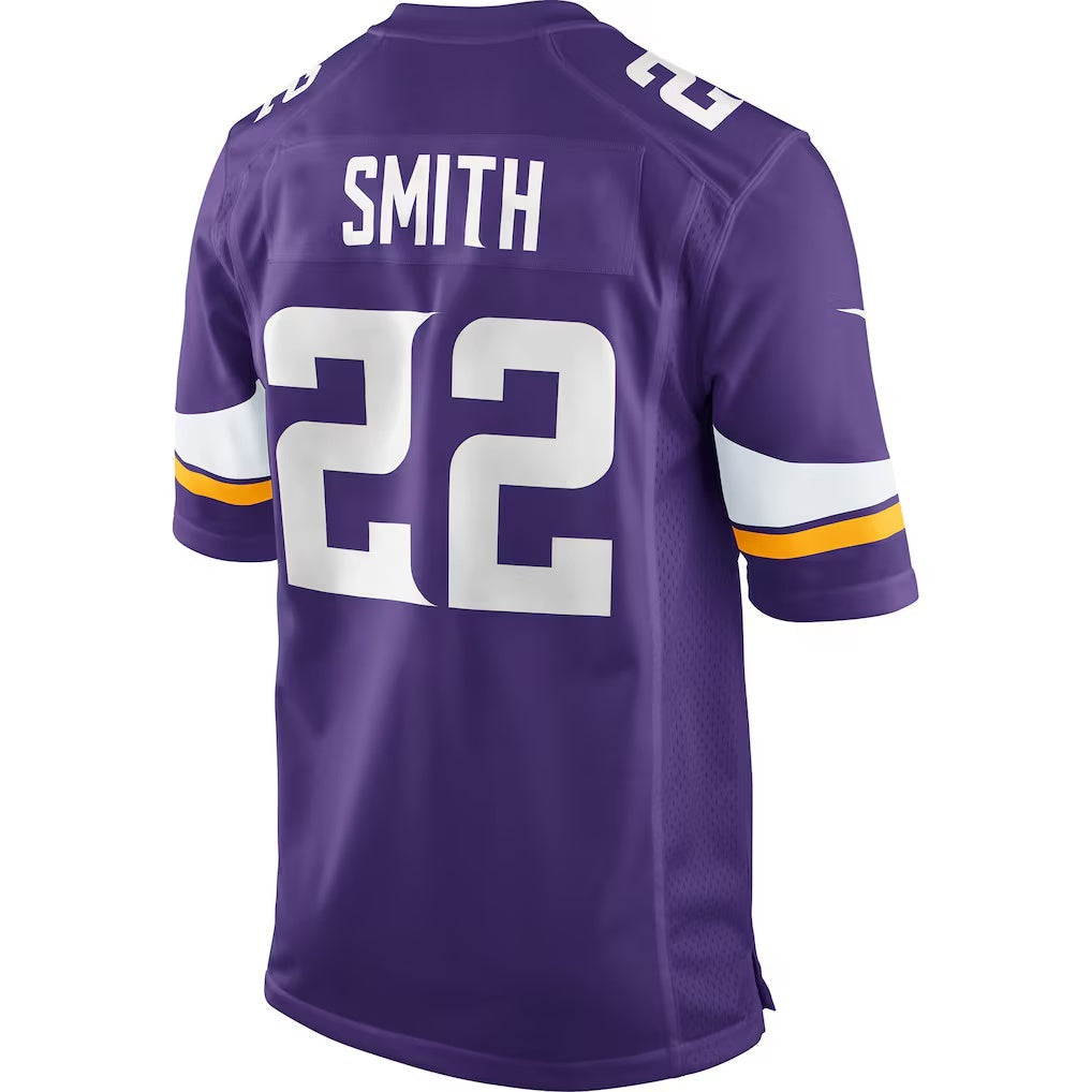 MN.Vikings #22 Harrison Smith Purple Game Jersey