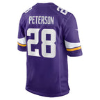 MN.Vikings #28 Adrian Peterson Purple Team Retired Game Football Jersey