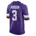 MN.Vikings #3 Jordan Addison Purple Game Jersey