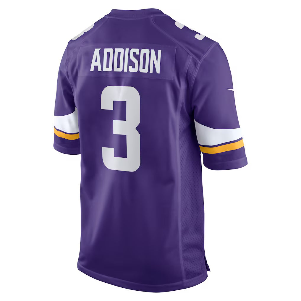 MN.Vikings #3 Jordan Addison Purple Game Jersey