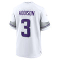 MN.Vikings #3 Jordan Addison White Alternate Game Player Jersey