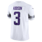 Jordan Addison Vikings #3 White Alternate F.U.S.E. Vapor Limited Stitched Football Jersey