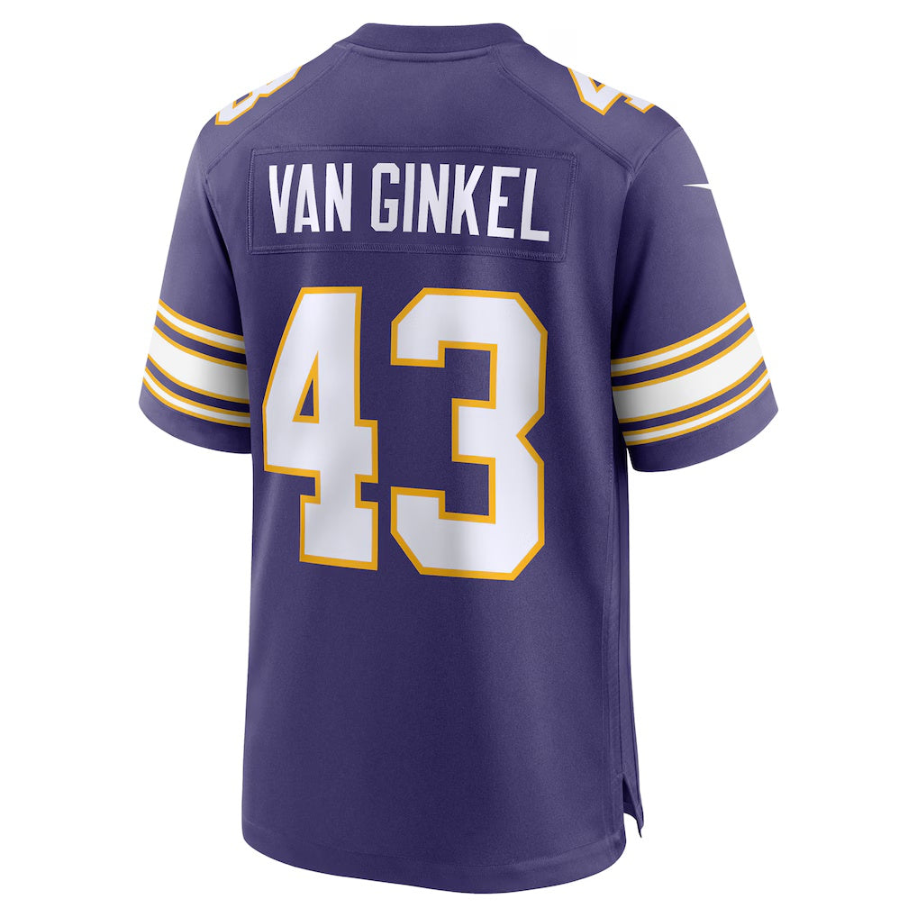 MN.Vikings #43 Andrew Van Ginkel Purple Alternate Game Jersey