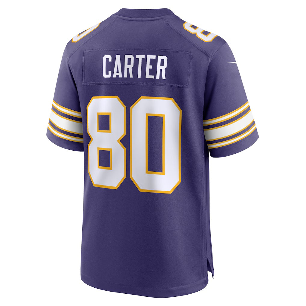 MN.Vikings #80 Cris Carter Purple Retired Player Alternate Game Jersey