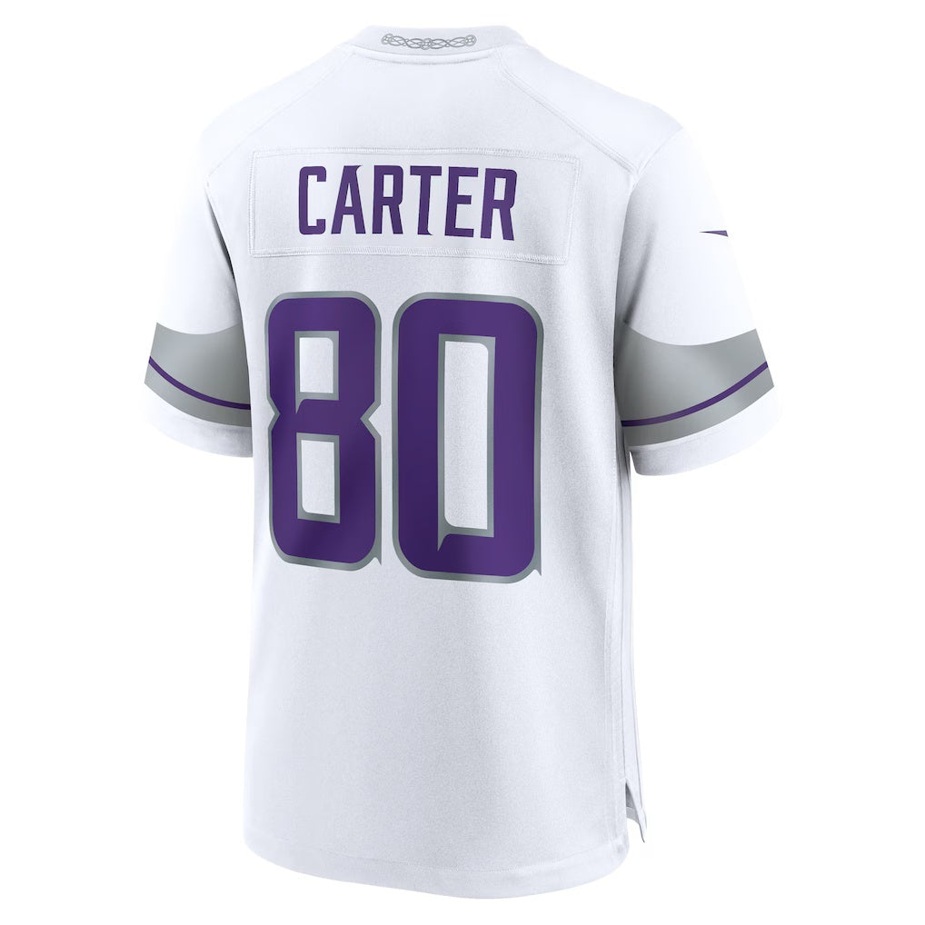 MN.Vikings #80 Cris Carter White Alternate Retired Player Game Jersey