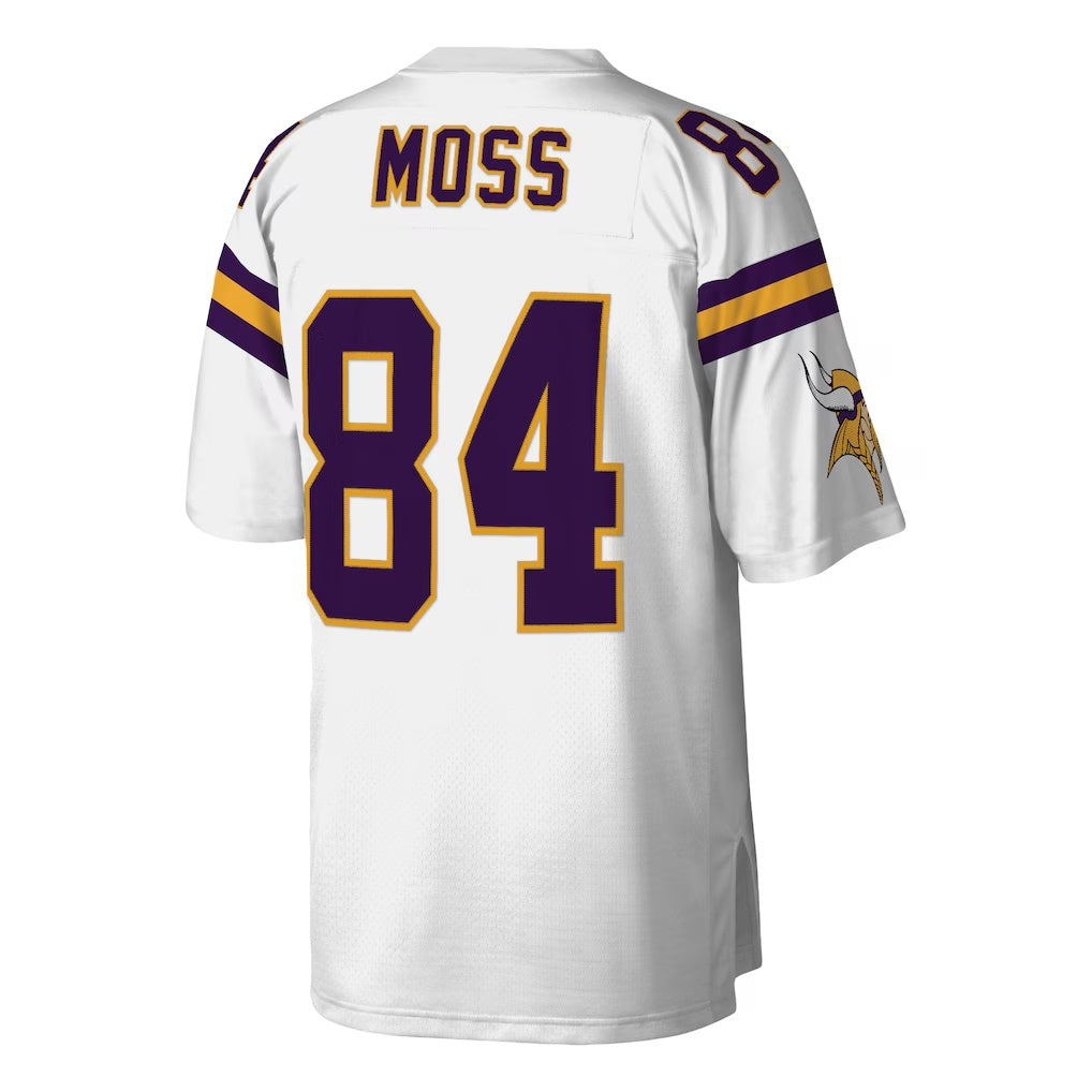 MN.Vikings #84 Randy Moss Mitchell & Ness White Legacy Replica Jersey
