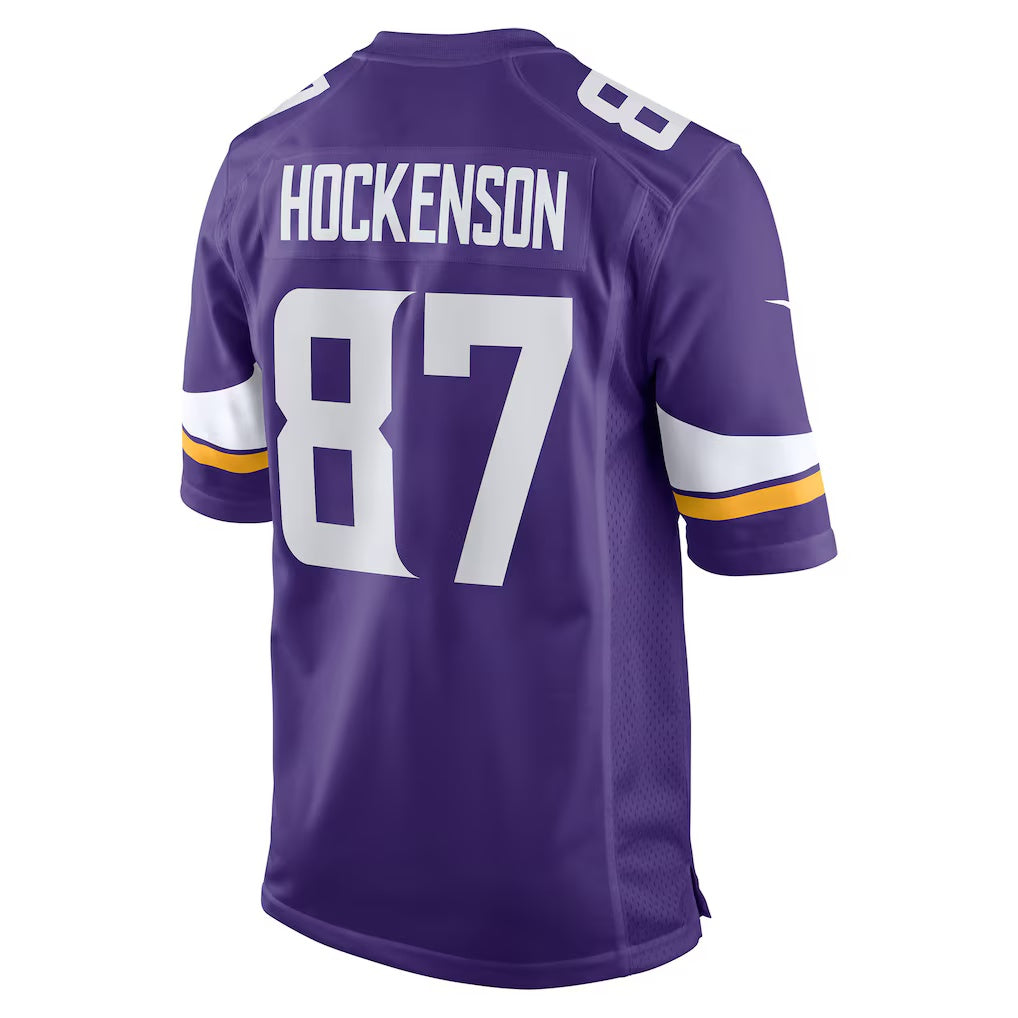 MN.Vikings #87 T.J. Hockenson Purple Game Player Jersey